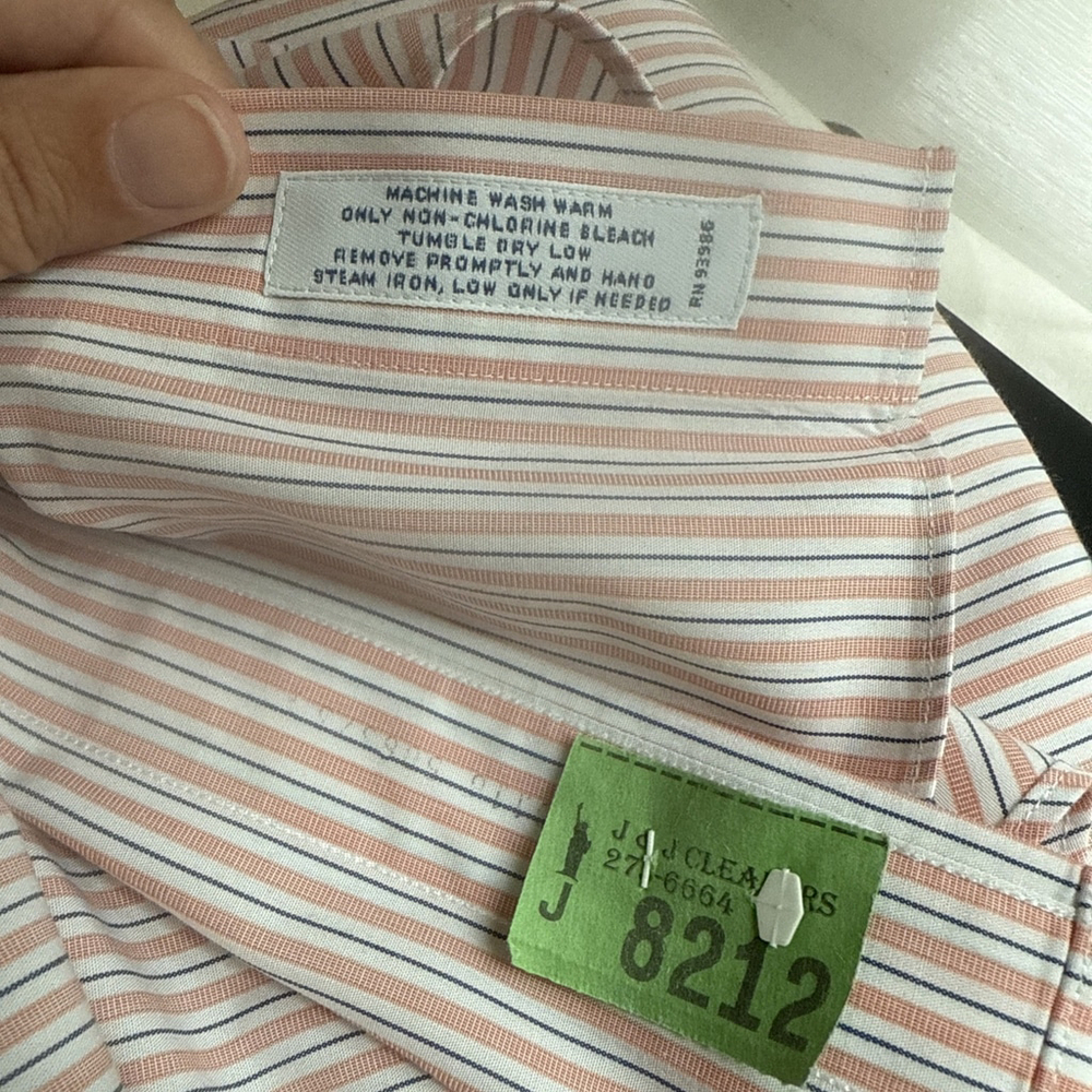 Brooks Brothers 1818 Men’s Long Sleeve Stripe, Button, Non Iron 15-32 - Picture 5 of 5